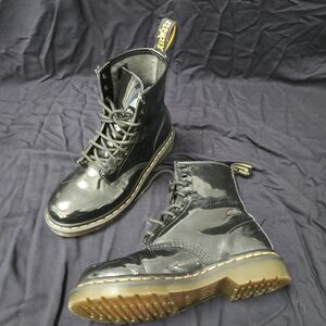 Dr. Martens Shiny Black Lace Up Boots